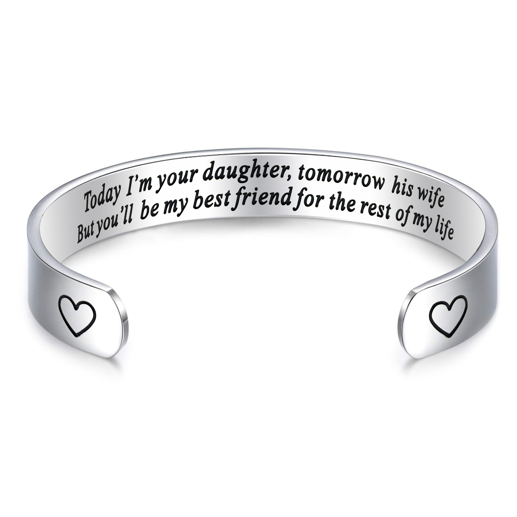LParkin Mother of The Bride Gifts from Daughter Today I'm Your Daughter Tomorrow His Wife But You'll Be My Best Friend for The Rest of My Life Bracele