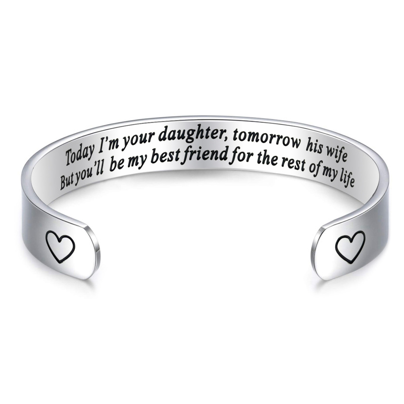 LParkin Mother of The Bride Gifts from Daughter Today I'm Your Daughter Tomorrow His Wife But You'll Be My Best Friend for The Rest of My Life Bracele