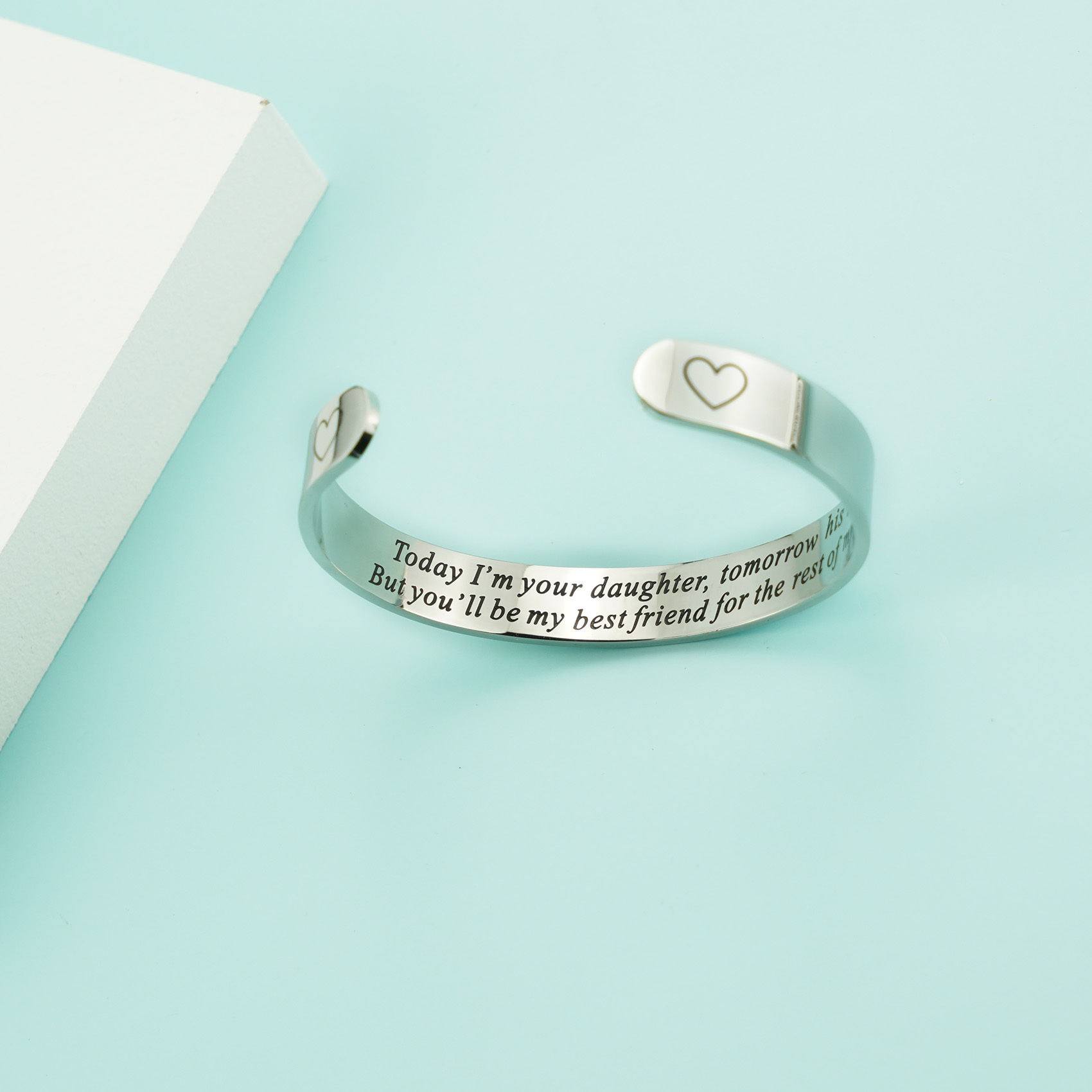 LParkin Mother of The Bride Gifts from Daughter Today I'm Your Daughter Tomorrow His Wife But You'll Be My Best Friend for The Rest of My Life Bracele