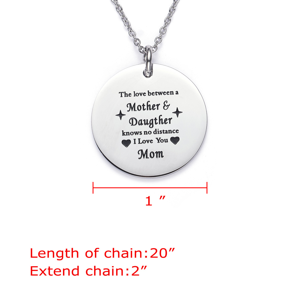 LParkin Mothers Necklace The Love Between A Mother & Daughter Knows No Distance Necklace I Love You Mom Necklaces