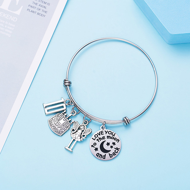 LParkin 10th Birthday Gifts for Girls Gifts for Her 10 Year Old Girl Gifts Stainless Steel Expandable Bangle