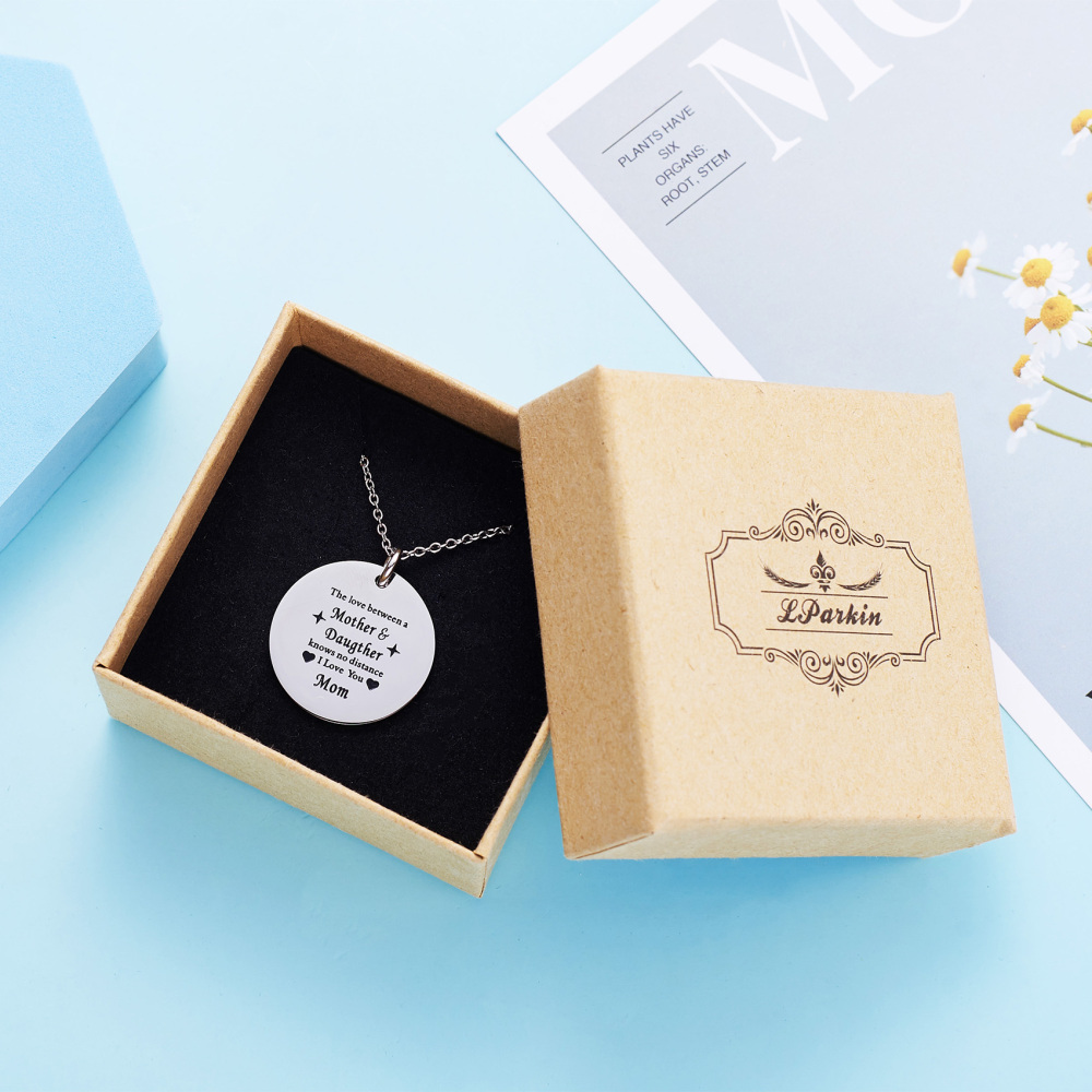 LParkin Mothers Necklace The Love Between A Mother & Daughter Knows No Distance Necklace I Love You Mom Necklaces