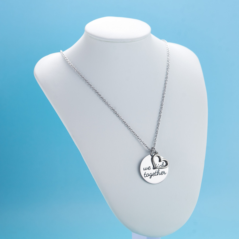 LParkin Cactus Necklace We Stick Together Best Friend Necklace Stainless Steel Sister Necklaces