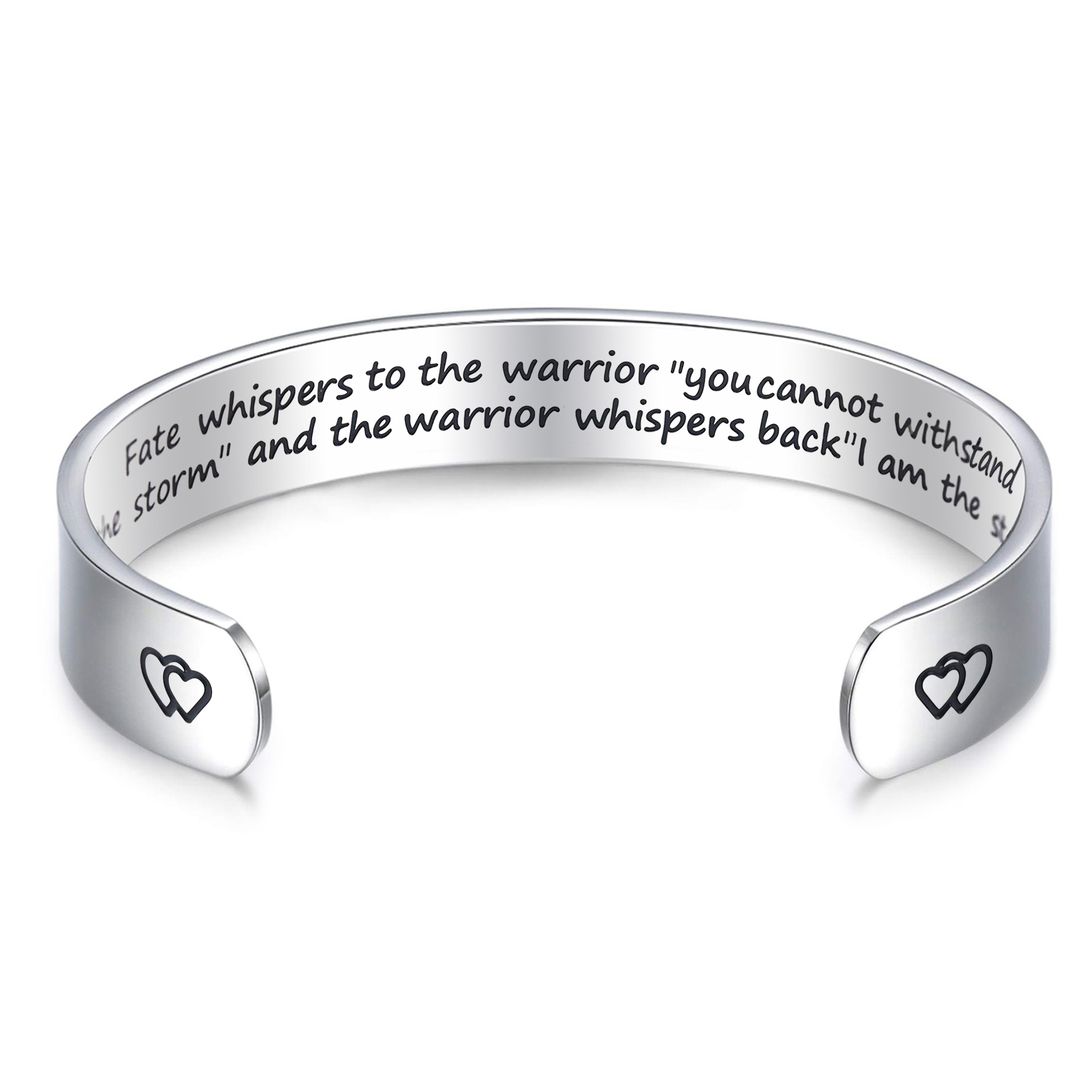 LParkin Encouragement Bracelet Warrior Bracelet Fate Whispers to The Warrior You Cannot Withstand The Storm. I Am The Storm