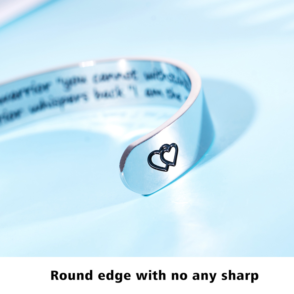 LParkin Encouragement Bracelet Warrior Bracelet Fate Whispers to The Warrior You Cannot Withstand The Storm. I Am The Storm