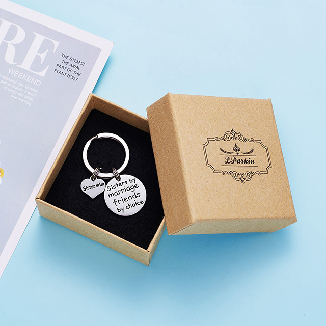 LParkin Sister in Law Gift Sister by Marriage Friends by Choice Keychain Jewelry