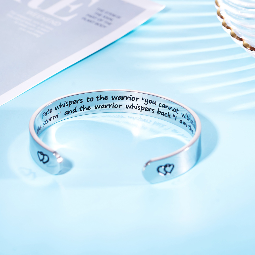 LParkin Encouragement Bracelet Warrior Bracelet Fate Whispers to The Warrior You Cannot Withstand The Storm. I Am The Storm