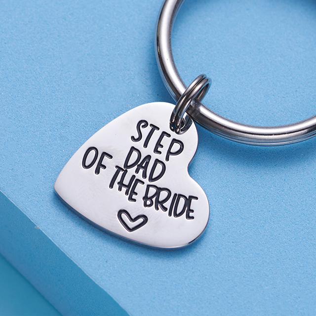 LParkin Step Dad of The Bride Gift Thank You for Being The Dad You Didn’t Have to Be Keychain Stainless Steel
