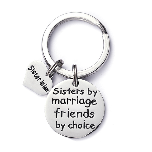 LParkin Sister in Law Gift Sister by Marriage Friends by Choice Keychain Jewelry