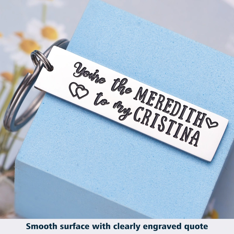 LParkin Your Crazy Matches My Crazy Couples Keychain Set Meredith to My Cristina Inspired Keychain Set Best Friends Keychains for 2