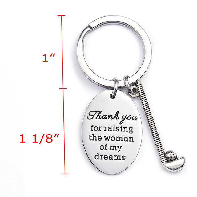 LParkin Father of The Bride Keychain Thank You for Raising The Woman of My Dreams Gift for Father of The Bride