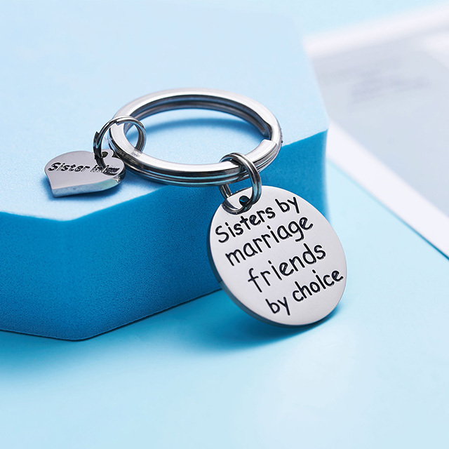 LParkin Sister in Law Gift Sister by Marriage Friends by Choice Keychain Jewelry
