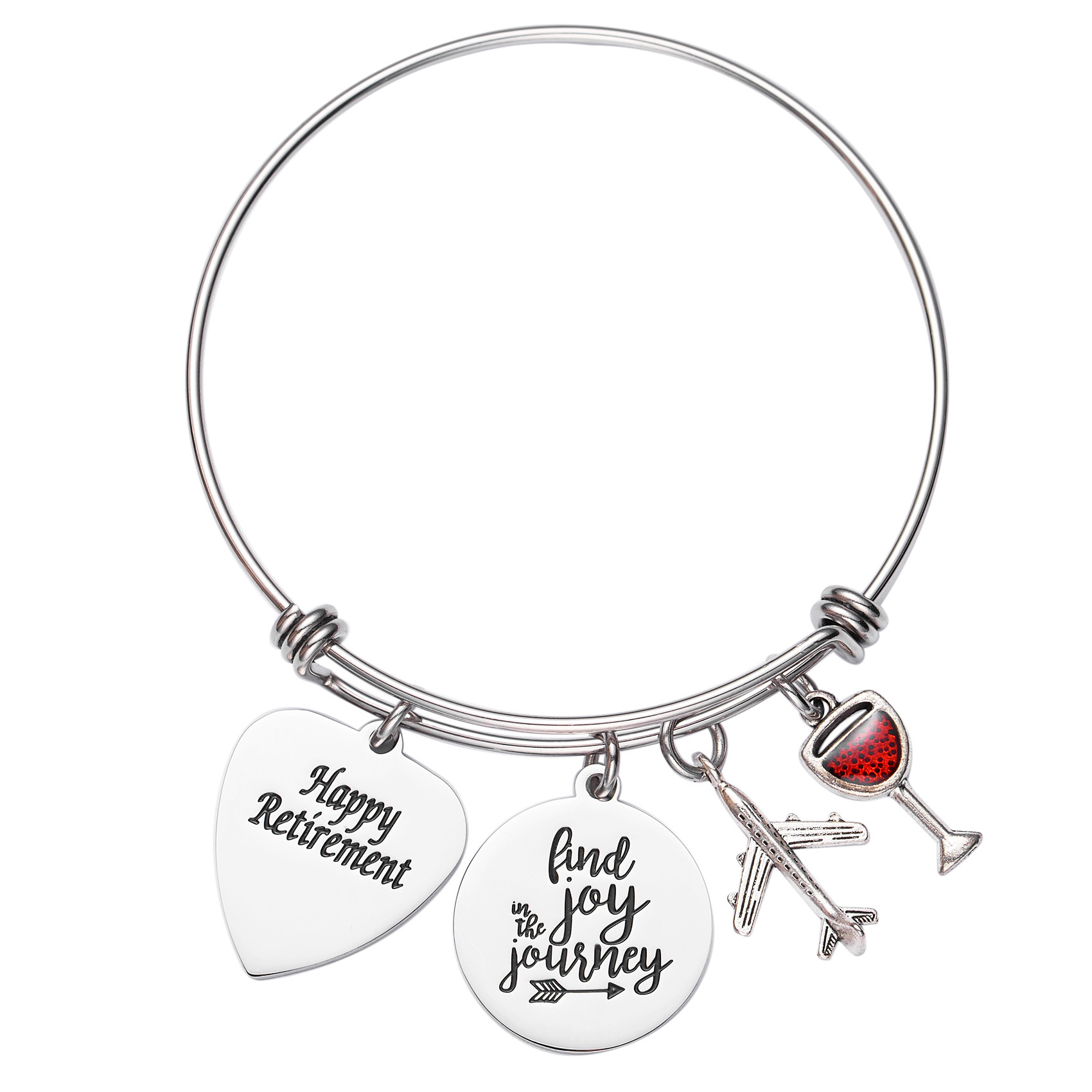 LParkin Retirement Gifts for Women Happy Retirement Bracelet Find Joy in The Journey Congratulations Retirement Gift Happy Retirement Bracelet