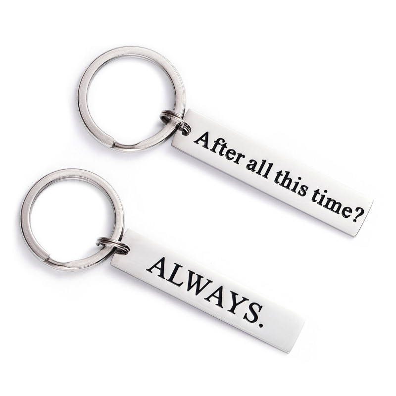 LParkin Time After Time Keychain After All This Time and Always Keychain Set Couples Jewelry