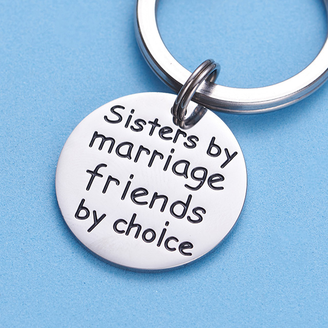 LParkin Sister in Law Gift Sister by Marriage Friends by Choice Keychain Jewelry
