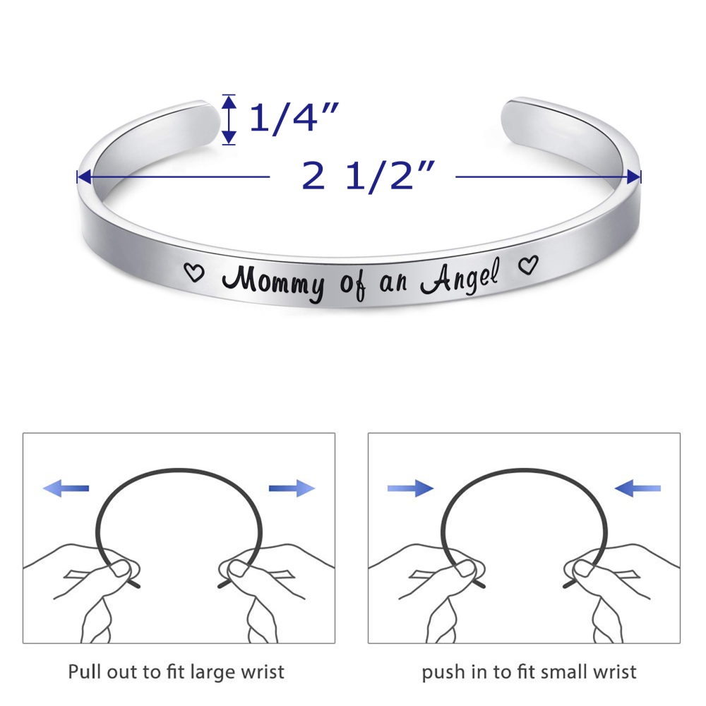 LParkin Mommy of an Angel Bracelet Infant Loss Memorial Bracelet Remembrance Bracelet