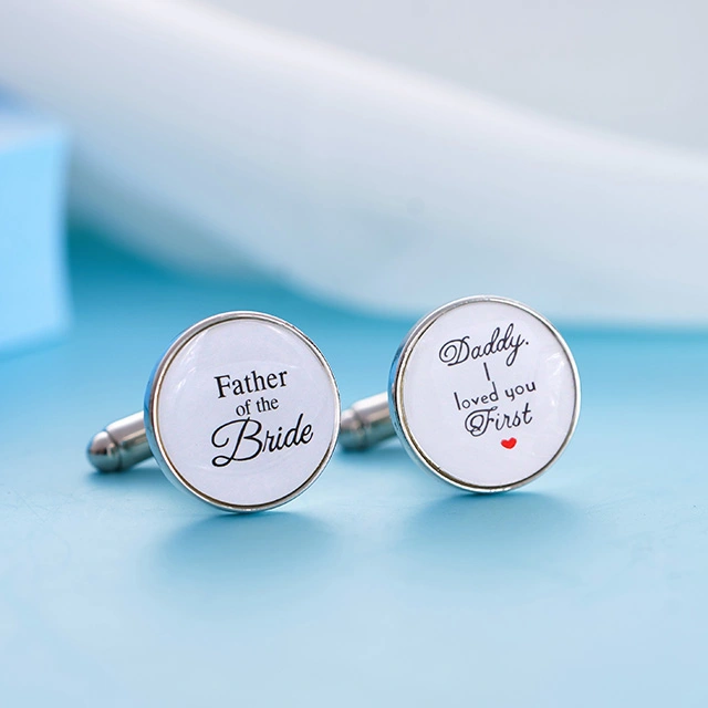 LParkin Father of The Bride Cufflinks, Wedding Cufflinks -Father of The Bride ; Daddy I Love You First