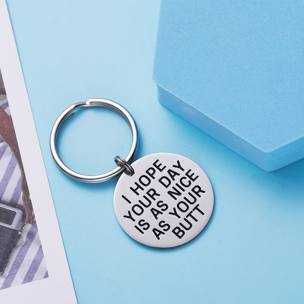 LParkin I Hope Your Day is As Nice As My/Your Butt Keychain Boyfriend Girlfriend Keychain Jewelry