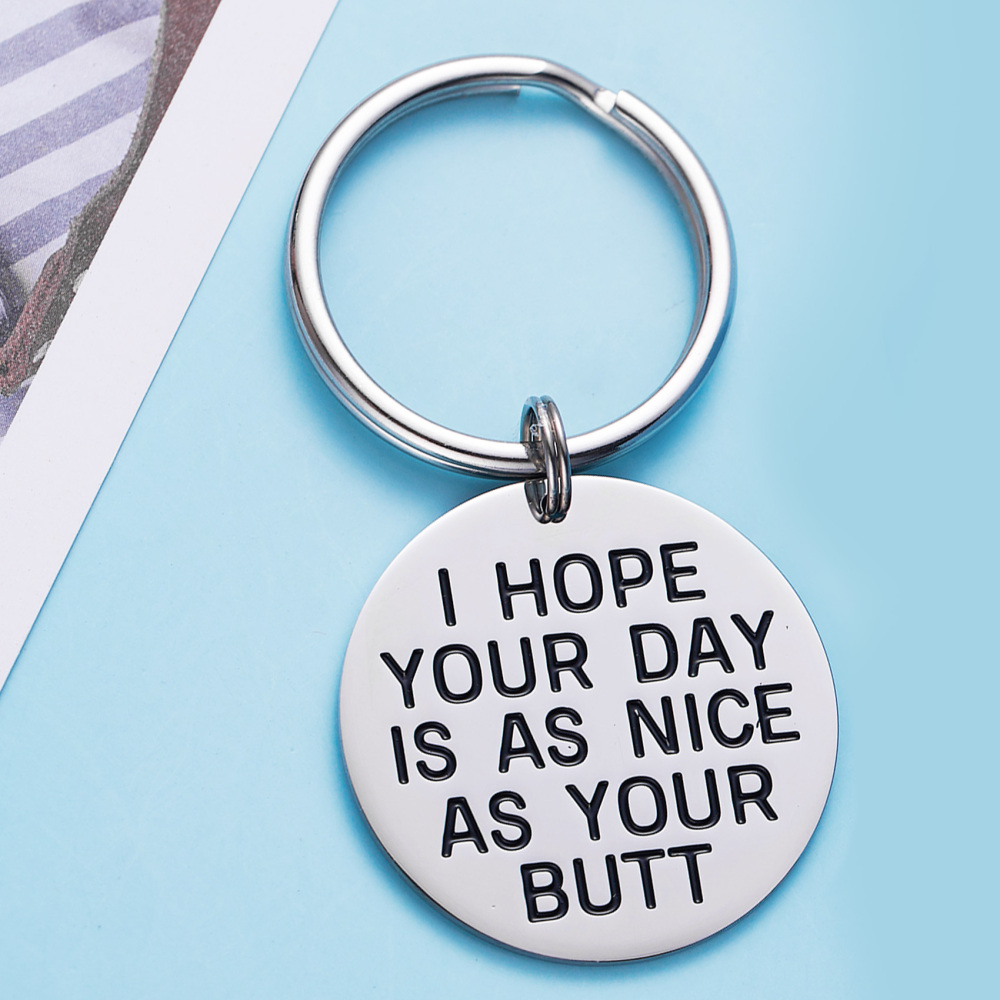 LParkin I Hope Your Day is As Nice As My/Your Butt Keychain Boyfriend Girlfriend Keychain Jewelry