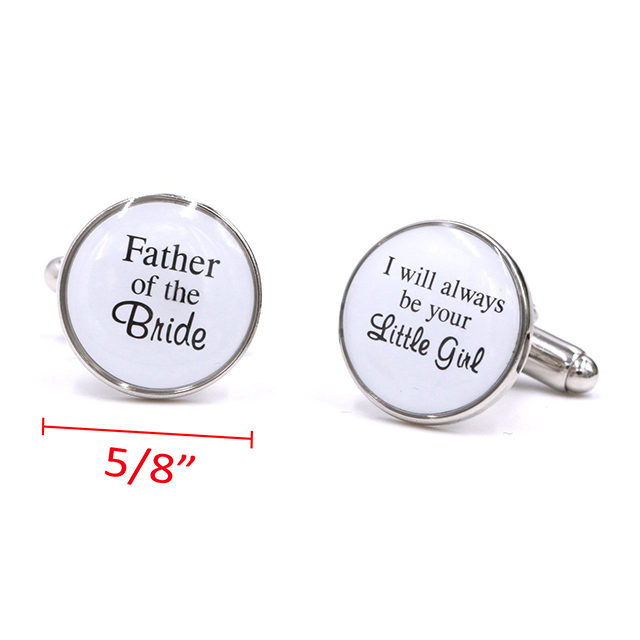 LParkin Father of The Bride Cufflinks, Wedding Cufflinks - Father of The Bride, I Will Always Be Your Little Girl
