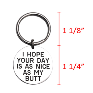 LParkin I Hope Your Day is As Nice As My/Your Butt Keychain Boyfriend Girlfriend Keychain Jewelry