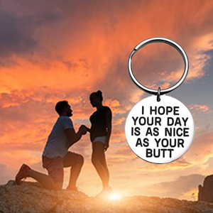 LParkin I Hope Your Day is As Nice As My/Your Butt Keychain Boyfriend Girlfriend Keychain Jewelry