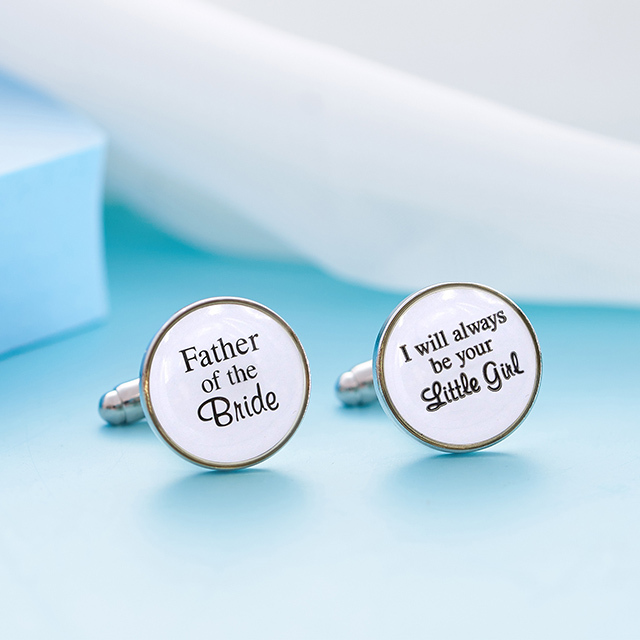 LParkin Father of The Bride Cufflinks, Wedding Cufflinks - Father of The Bride, I Will Always Be Your Little Girl