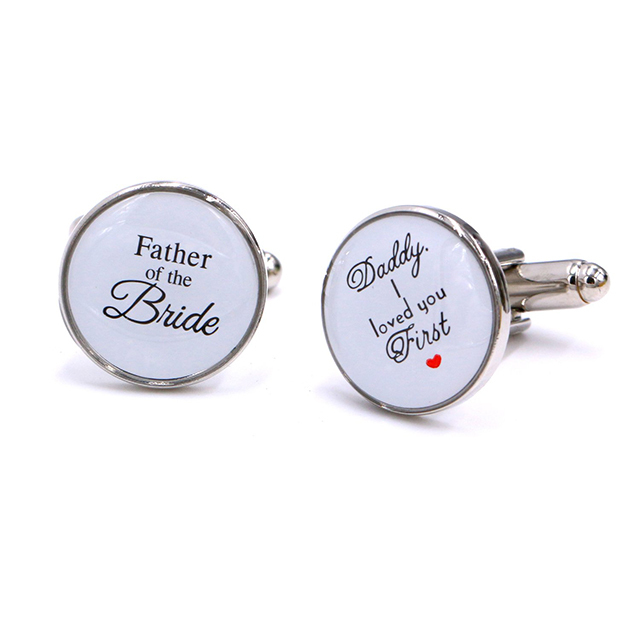 LParkin Father of The Bride Cufflinks, Wedding Cufflinks -Father of The Bride ; Daddy I Love You First
