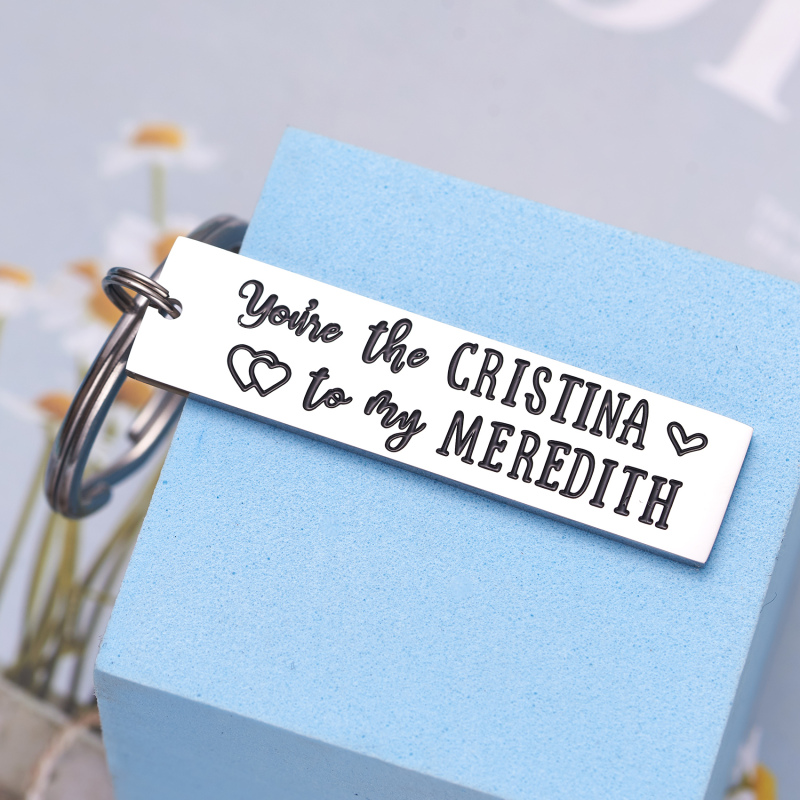 LParkin Meredith and Cristina Keychain Set -You're The Cristina to My Meredith You're The Meredith to My Cristina - Best Friends Set