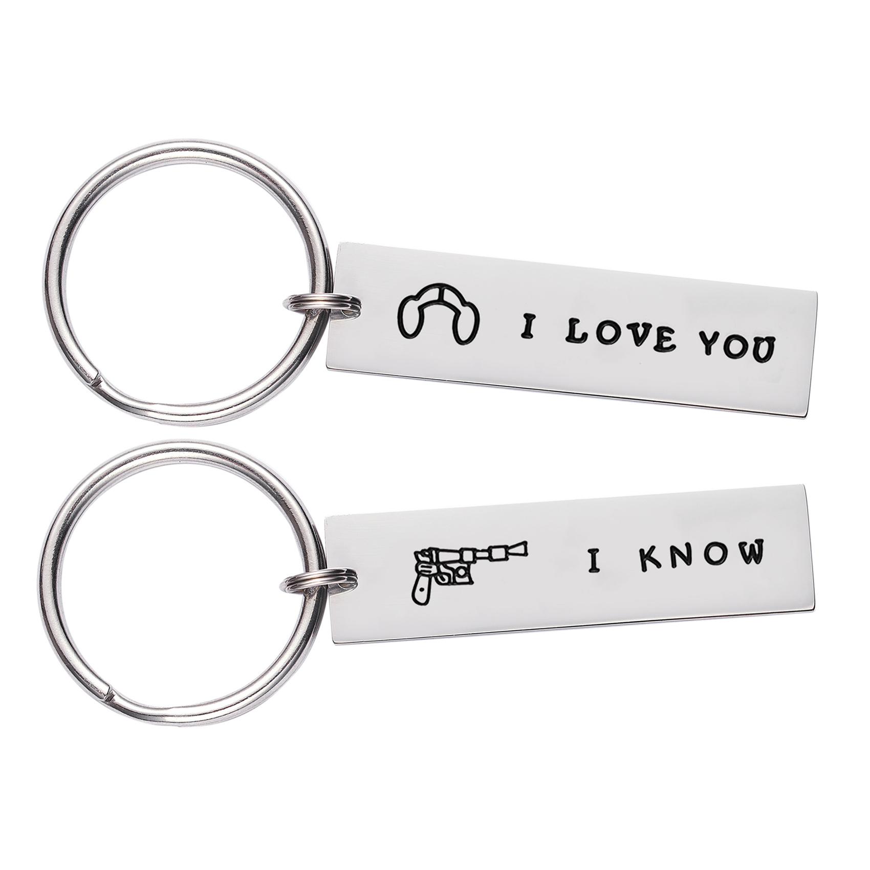 LParkin Couple Gifts for Him and Her Wedding Gifts Star Wars Jewelry I Love You I Know Keychain Girlfriend Boyfriend Husband Wife