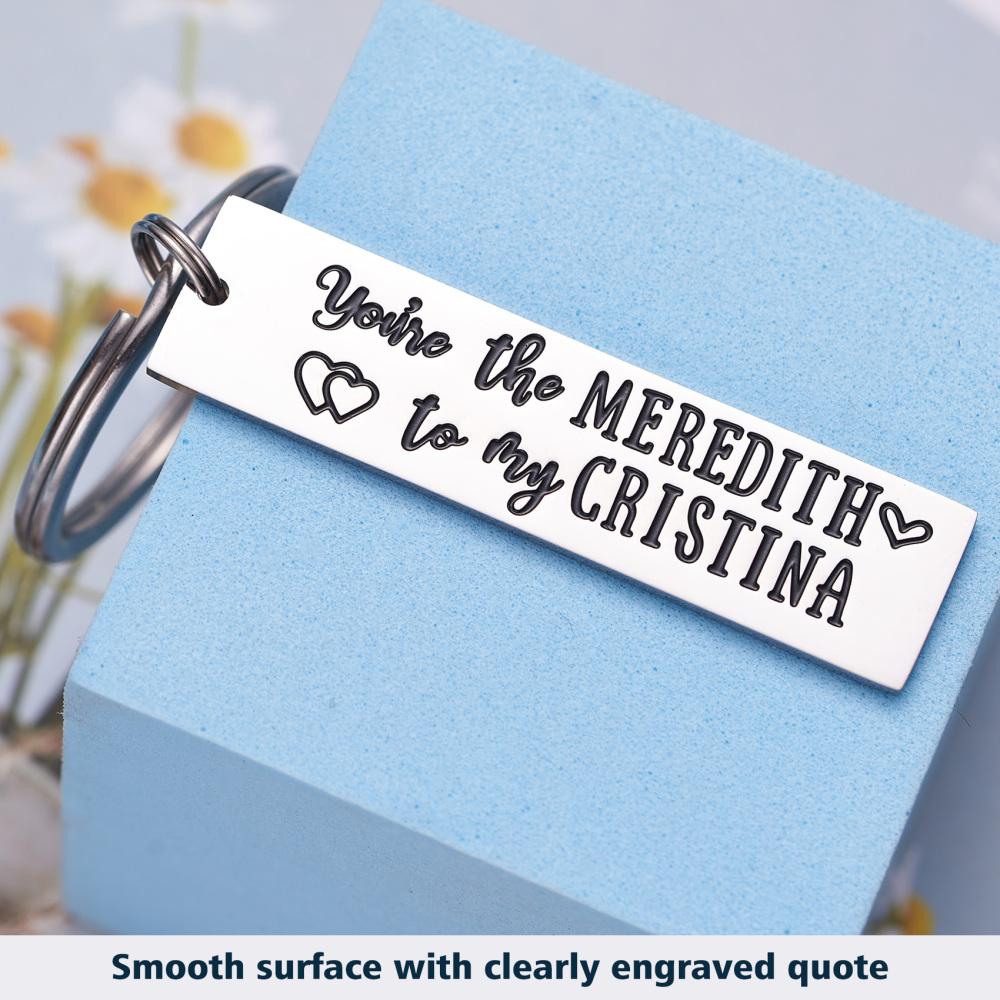 LParkin Meredith and Cristina Keychain Set -You're The Cristina to My Meredith You're The Meredith to My Cristina - Best Friends Set