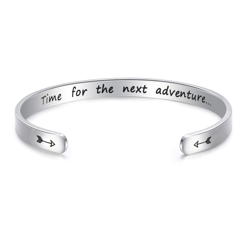 LParkin Time for The Next Adventure College Graduation Gift Bracelet Inspirational Jewelry High School Graduate Gift for Daughter