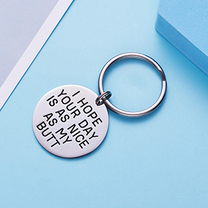 LParkin I Hope Your Day is As Nice As My/Your Butt Keychain Boyfriend Girlfriend Keychain Jewelry