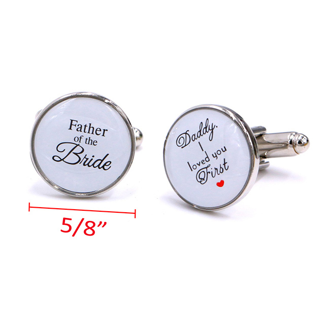LParkin Father of The Bride Cufflinks, Wedding Cufflinks -Father of The Bride ; Daddy I Love You First