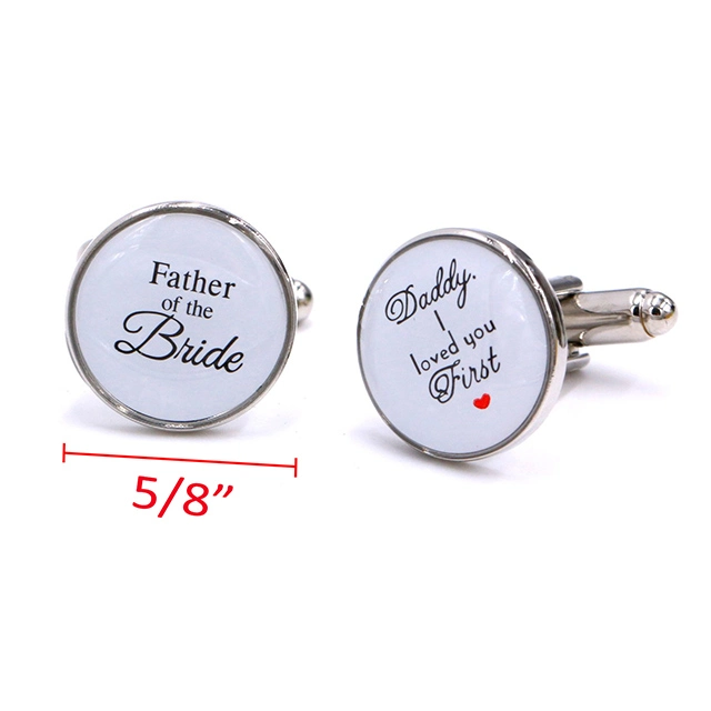 LParkin Father of The Bride Cufflinks, Wedding Cufflinks -Father of The Bride ; Daddy I Love You First