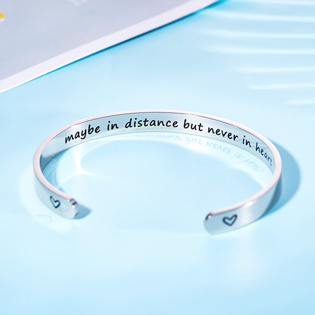 LParkin Mother Daughter Bracelets Together Forever Never Apart Bracelets Gifts for Mom Like Mother Like Daughter Mom from Daughter Birthday Set of 2 B