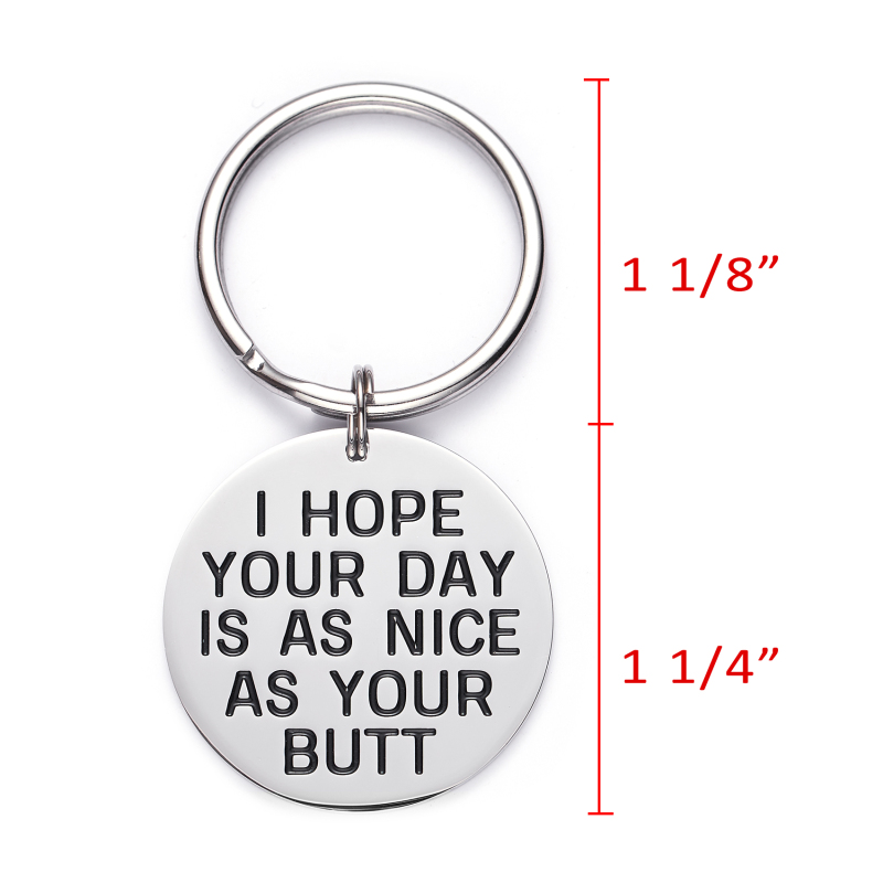 LParkin I Hope Your Day is As Nice As My/Your Butt Keychain Boyfriend Girlfriend Keychain Jewelry