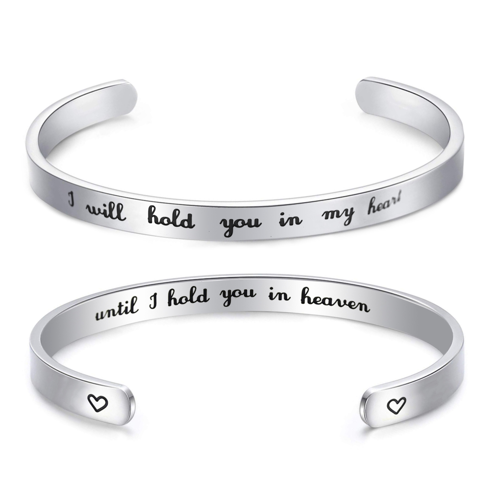 LParkin Memorial Bracelet I'll Hold You in My Heart Until I Hold You in Heaven Gifts for Her Remembrance Jewelry