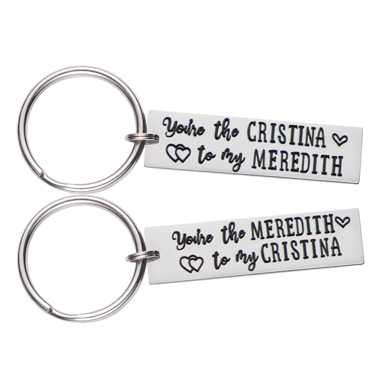 LParkin Meredith and Cristina Keychain Set -You're The Cristina to My Meredith You're The Meredith to My Cristina - Best Friends Set