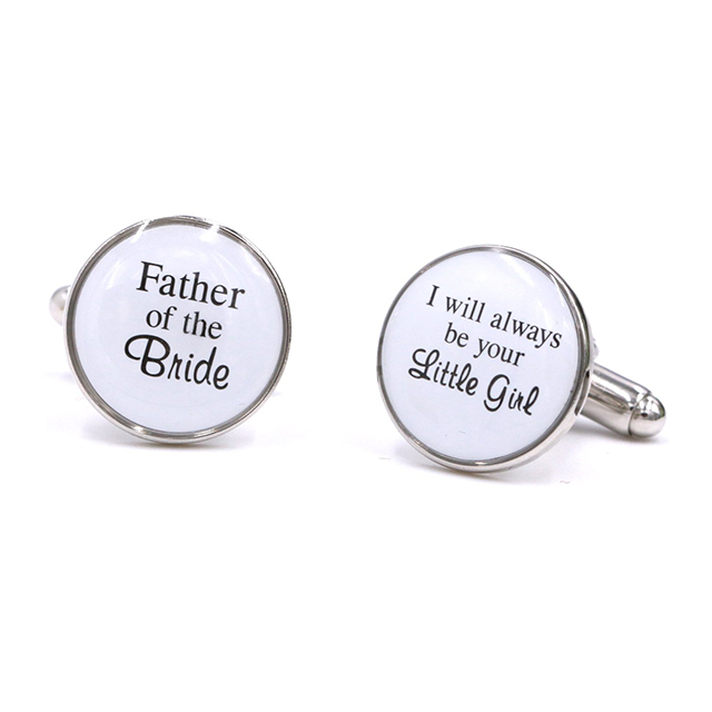 LParkin Father of The Bride Cufflinks, Wedding Cufflinks - Father of The Bride, I Will Always Be Your Little Girl