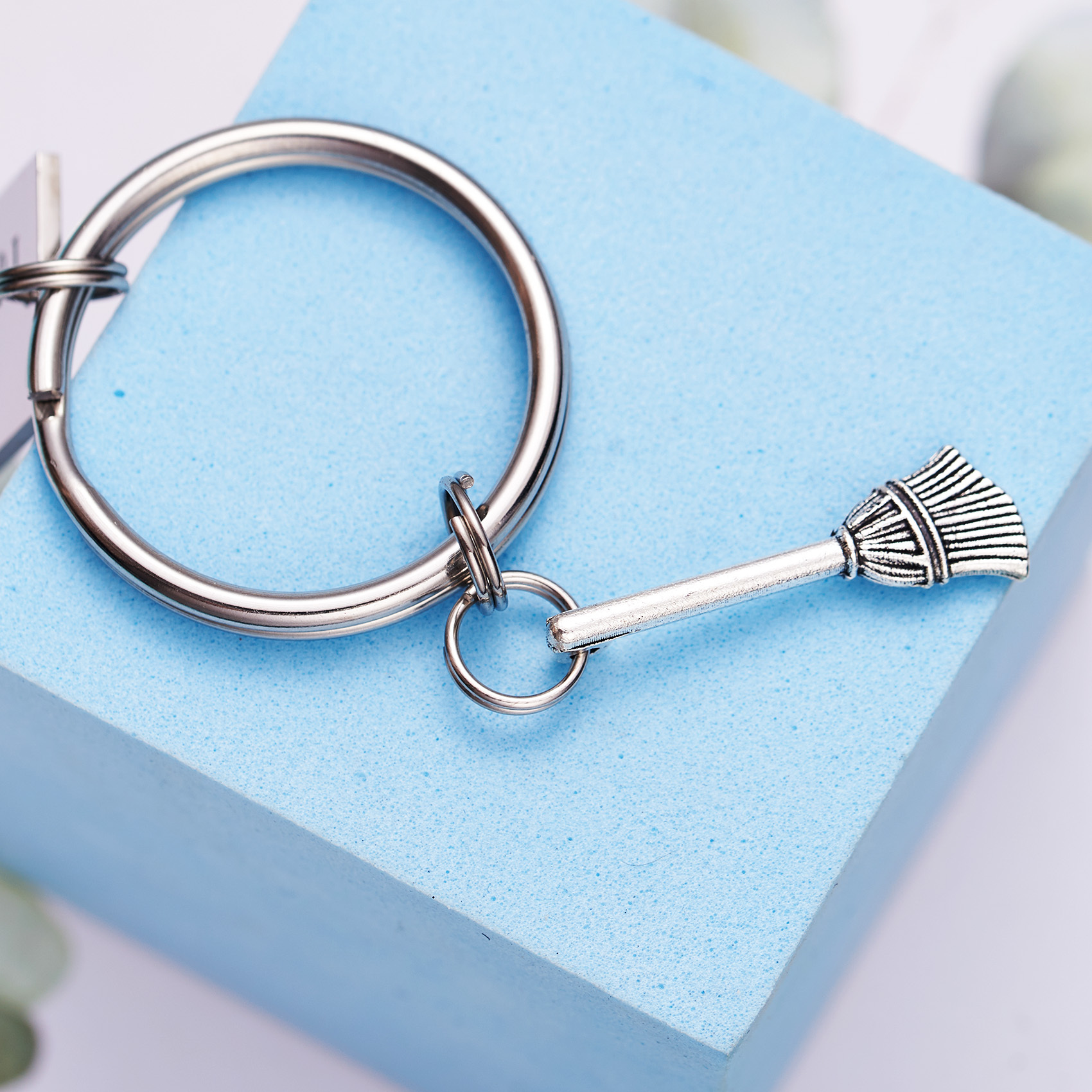 LParkin Halloween Funny Sarcasm Gift Yes I Can Drive a Stick Witch Gag Gift Stainless Steel Keychain Keyring Polished Finish