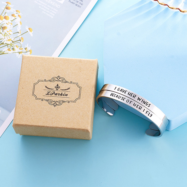 LParkin Mother Daughter Bracelets Together Forever Never Apart Bracelets Gifts for Mom Like Mother Like Daughter Mom from Daughter Birthday Set of 2 B