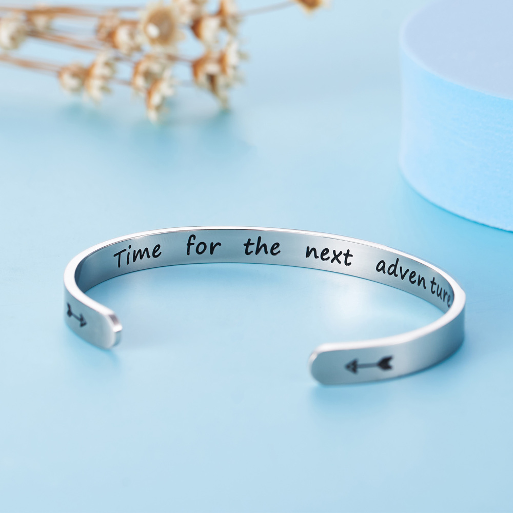 LParkin Time for The Next Adventure College Graduation Gift Bracelet Inspirational Jewelry High School Graduate Gift for Daughter