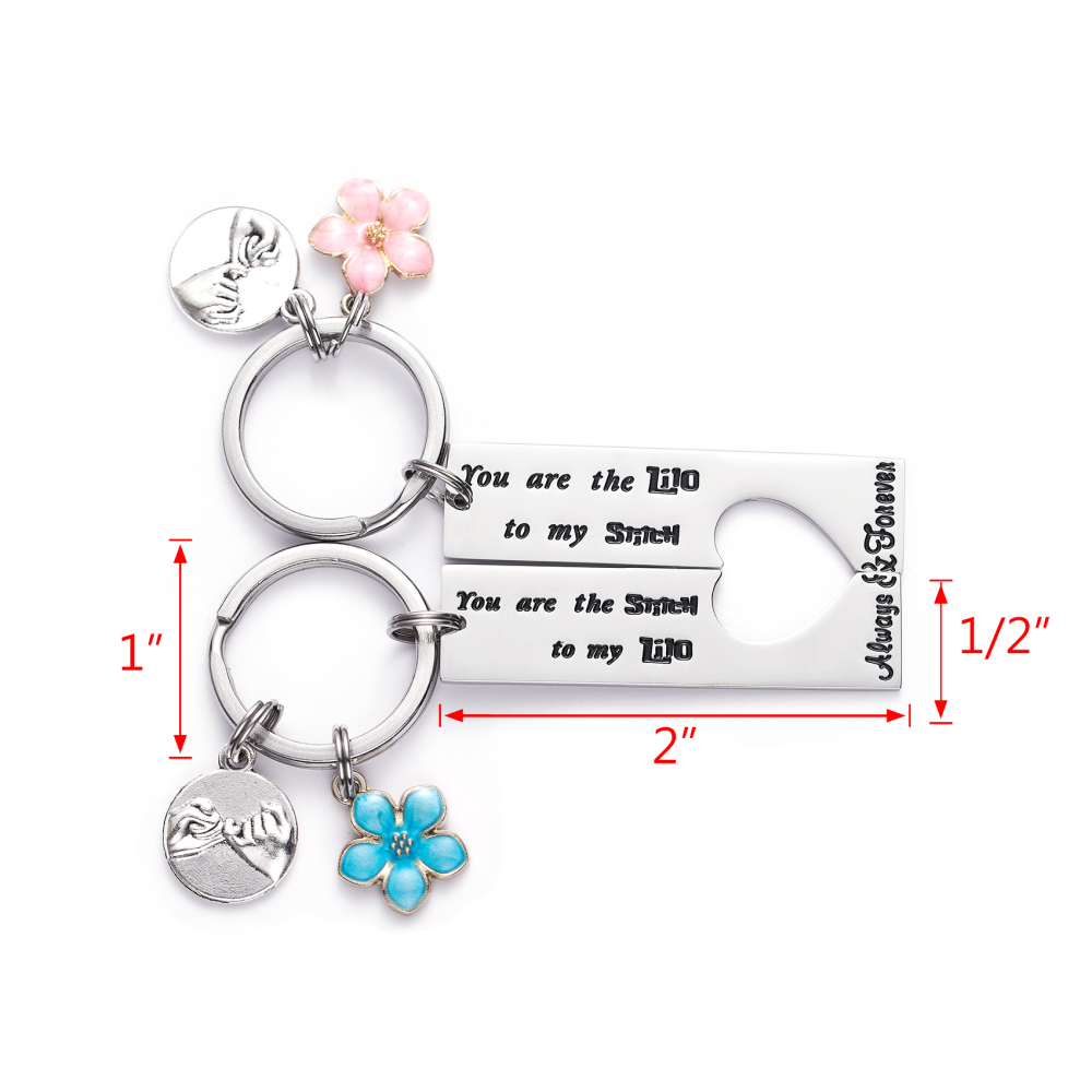 LParkin Lilo and Stitch Best Friend Keychain Friendship Gift You are The Lilo to My Stitch Lilo and Stitch Inspired Keychain Gift for BFF