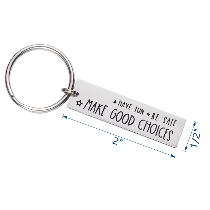 LParkin College Student Gifts High School Graduation Gifts Fun Keychain for Daughter Mom- Have Fun Be Safe Call Your Mom Keychain for Her Him