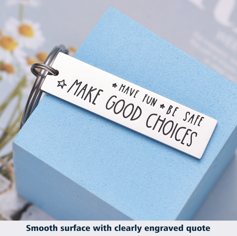 LParkin College Student Gifts High School Graduation Gifts Fun Keychain for Daughter Mom- Have Fun Be Safe Call Your Mom Keychain for Her Him
