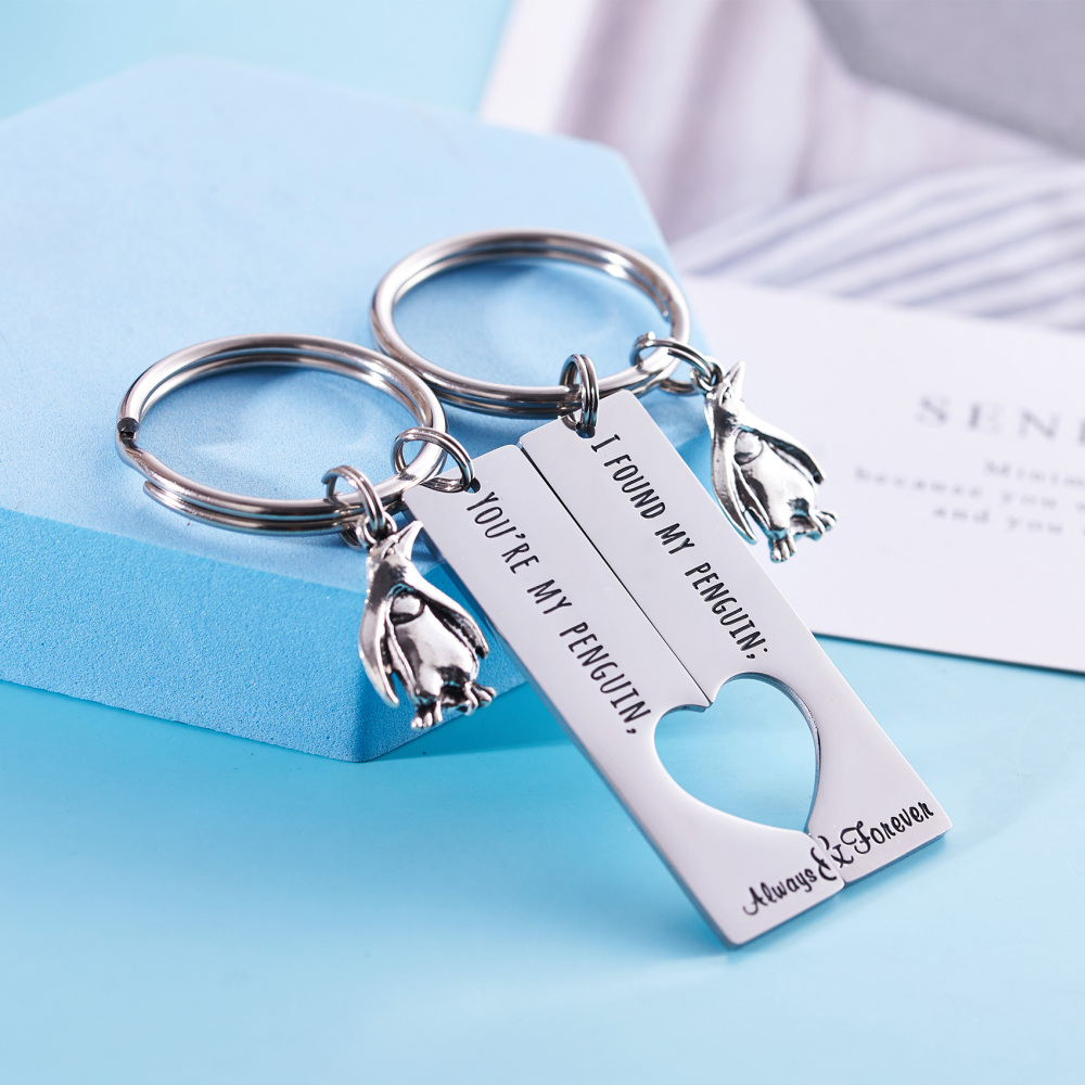Penguin Lover Gifts You're My Penguin I Found My Penguin Couple Keychains Boyfriend Girlfriend Keychains for Women