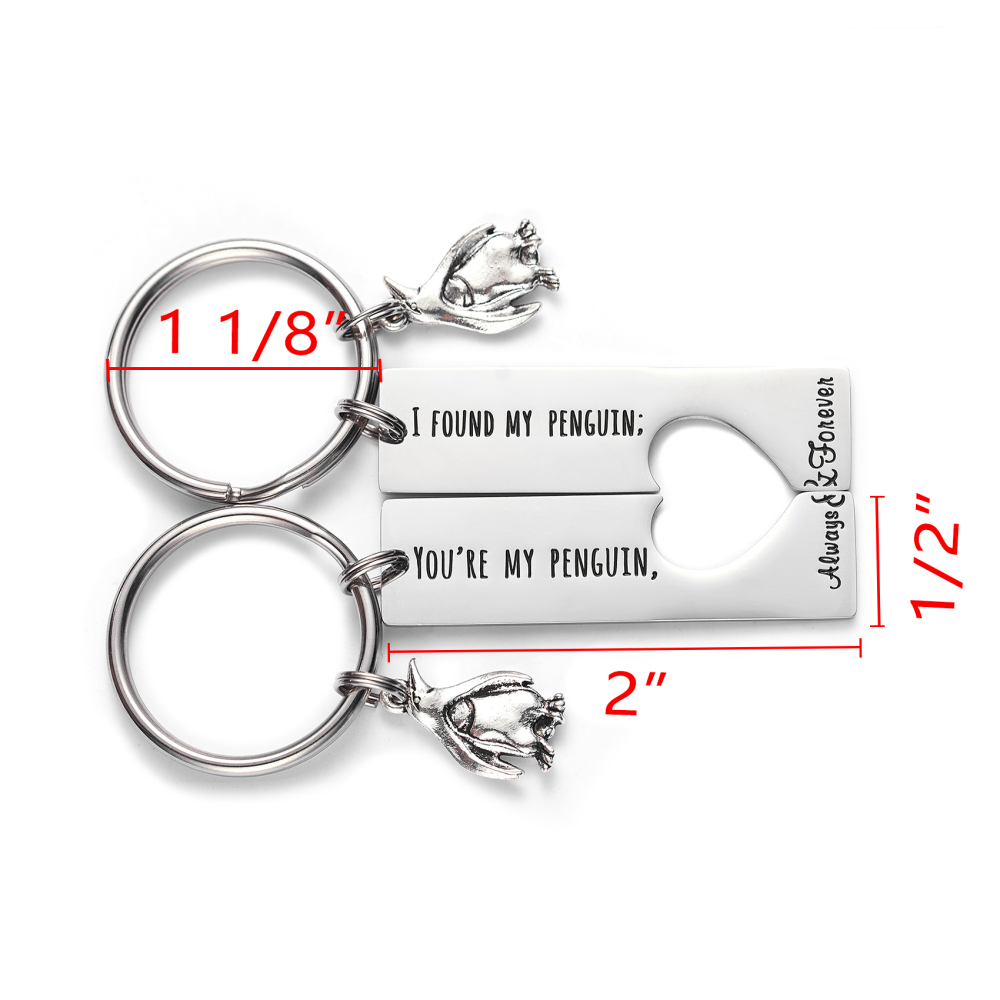 Penguin Lover Gifts You're My Penguin I Found My Penguin Couple Keychains Boyfriend Girlfriend Keychains for Women