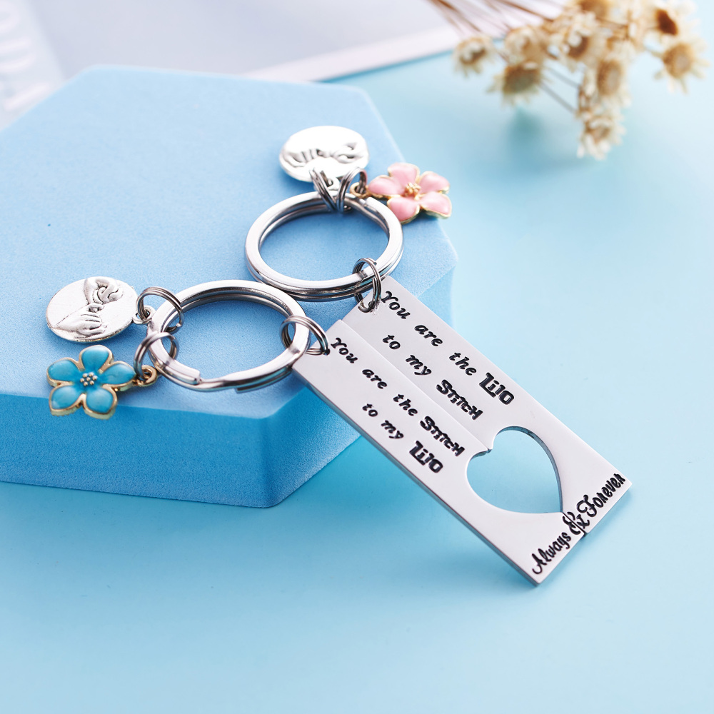 LParkin Lilo and Stitch Best Friend Keychain Friendship Gift You are The Lilo to My Stitch Lilo and Stitch Inspired Keychain Gift for BFF