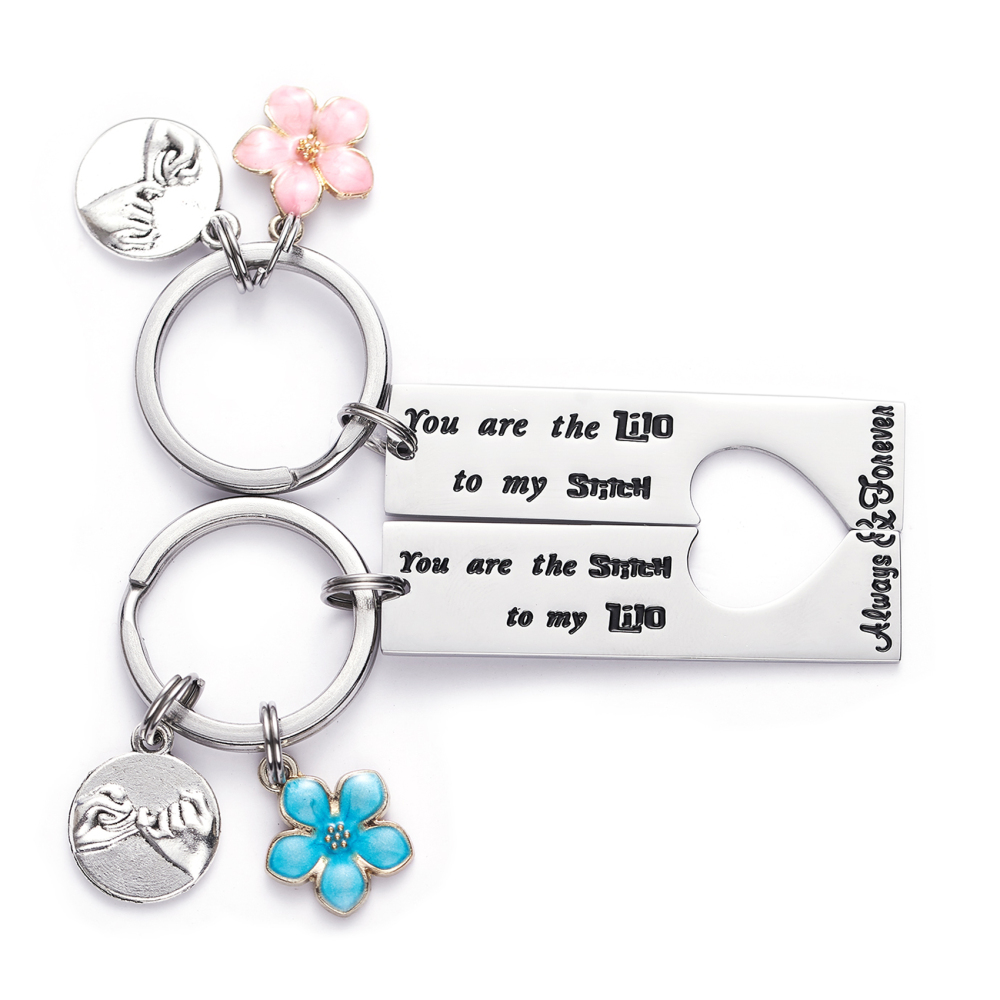 LParkin Lilo and Stitch Best Friend Keychain Friendship Gift You are The Lilo to My Stitch Lilo and Stitch Inspired Keychain Gift for BFF